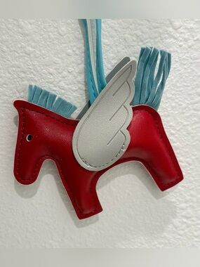 Red, Gray & Blue Pony Pegasus Bag Charm